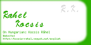 rahel kocsis business card